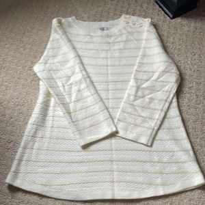Cream and gold stripped sweater